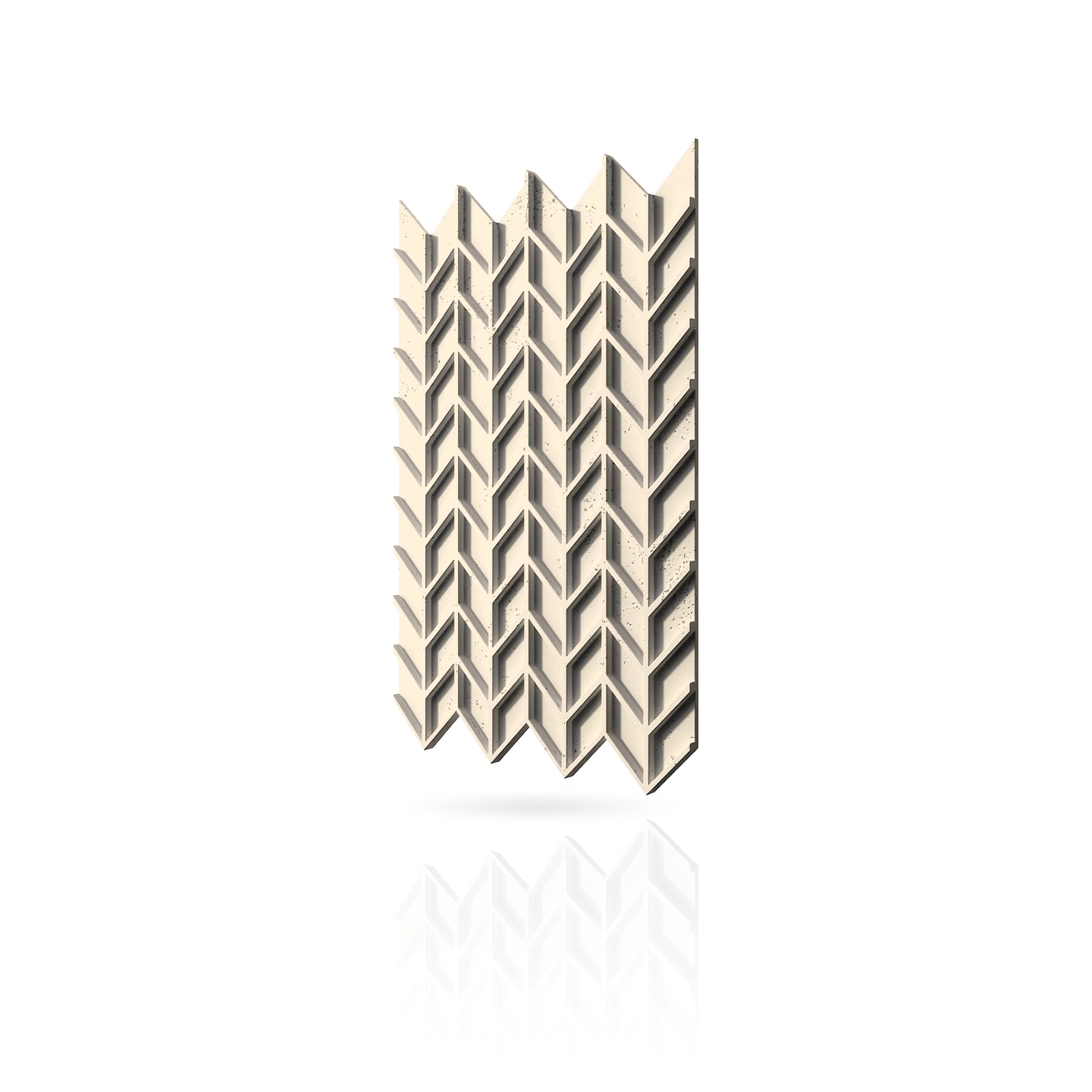 Concrete Cladding - HERRINGBONE S REVERS Wall Panels colour swatch on white background DecorMania.eu